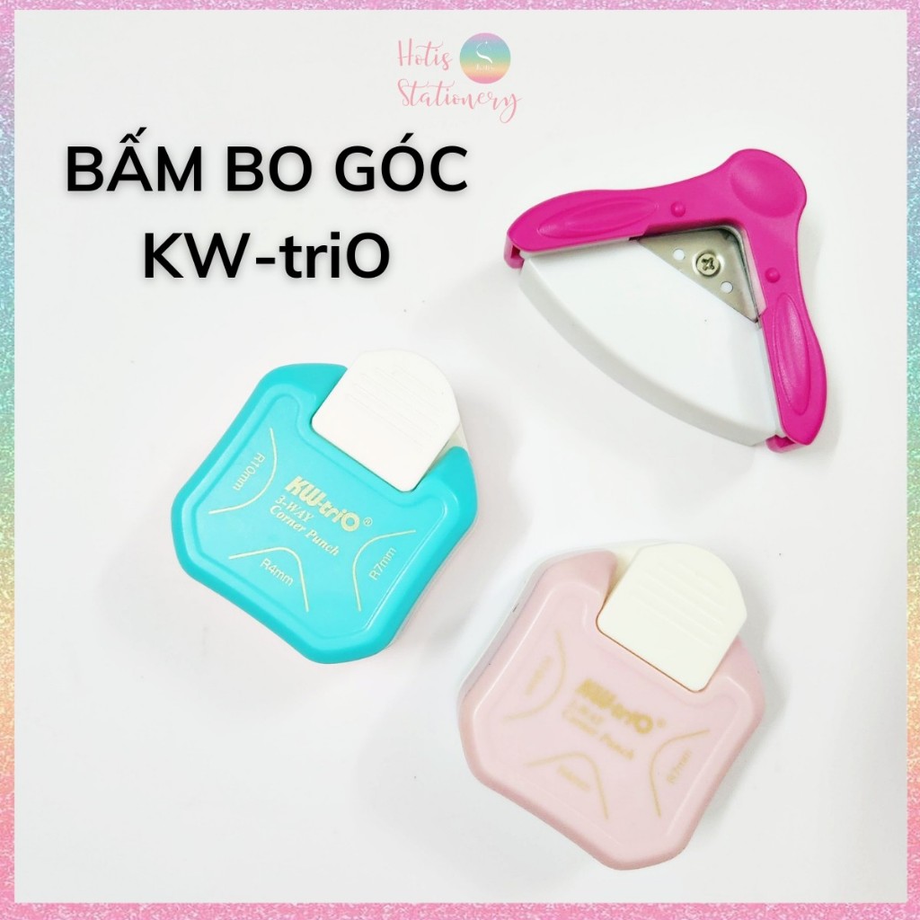 [HOTIS] Dụng cụ bấm bo góc tròn KW-triO Corner Punch thủ công DIY làm tag, bo góc card