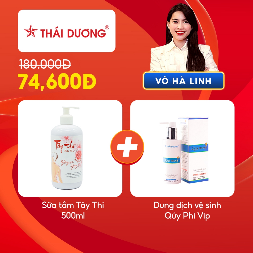 [Chỉ còn 74,6K sau khi áp voucher] Sữa tắm Tây Thi 500ml Tặng Dung dịch vệ sinh Quý Phi Vip 120ml - Sao Thái Dương