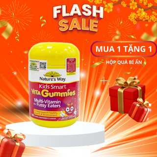 Kẹo Dẻo Cho Bé Nature's Way Kids Smart Vita Gummies Multi Vitamin for Fussy Eaters Kích Thích Ăn Ngon 60 Viên