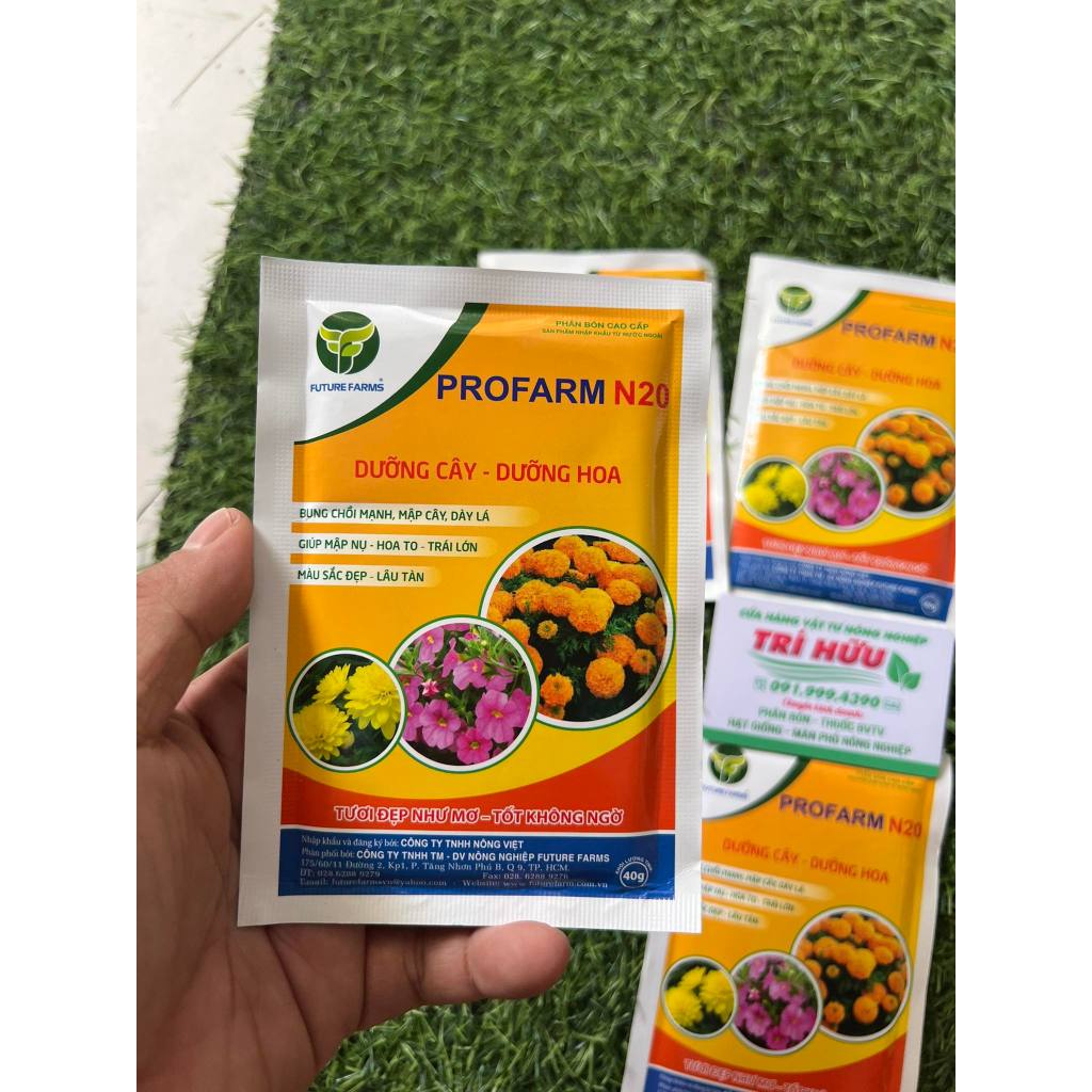COMBO 5 GÓI DƯỠNG CÂY DƯỠNG HOA PROFARM N20 40GR