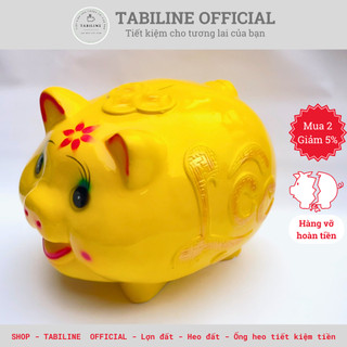 Lợn đất heo đất ống tiết kiệm tiền size max to khổng lồ đẹp LD06 - TABILINE