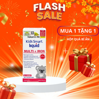 Siro bổ sung sắt và multi vitamin cho bé nature's way kids smart liquid multi + iron hỗ trợ tăng đề kháng cho bé 200ml c