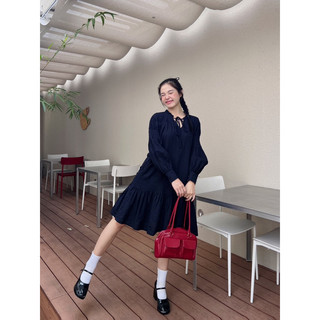 Váy Linen dài tay phồng freesize dễ thương - BYSII
