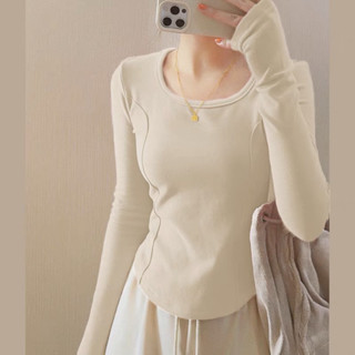 Áo Giữ Nhiệt cổ tròn dáng ngắn, Áo thun dài tay nữ chất đẹp