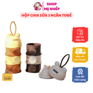 Hộp Chia Sữa 3 Tầng TOBÉ Nhỏ Gọn An Toàn Dễ Sử Dụng Mang Theo Du Lịch Chất Liệu Cao Cấp Màu Sắc Hàn Quốc