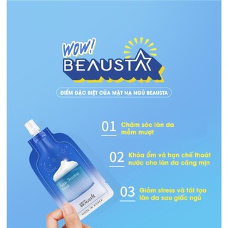Mặt Nạ Ngủ Beausta Aqua Sleeping Mask 1ea*20ml