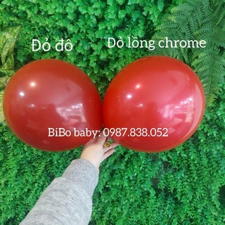 Bóng cao su đỏ đô, đỏ lồng chrome trang trí sinh nhật, tiệc cưới , Tết- BiBo baby