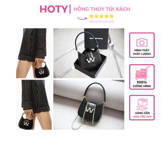 Túi đeo chéo nữ túi mini đeo chéo wang khóa đá 14cm