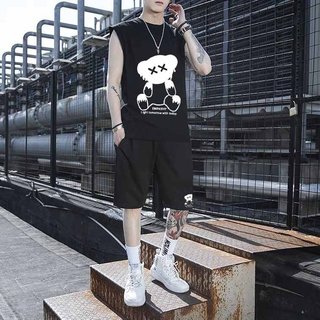 Bộ thể thao nam nữ tanktop vải thun mè cotton thoáng mát hút mồ hồi bộ quần áo 3 lỗ số 13 S0
