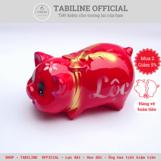 Lợn đất heo đất ống heo tiết kiệm tiền TABILINE Hoa nơ đáng yêu LD25