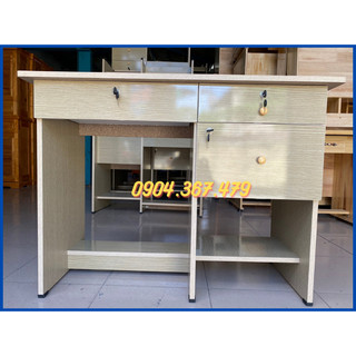 Bàn làm việc ván ép okal kem - bàn văn phòng giá rẻ ngang 1m2