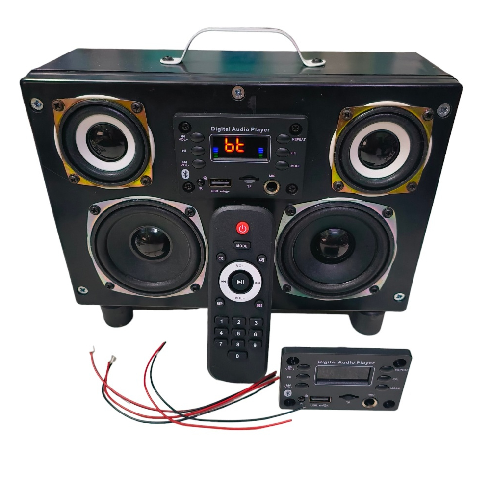 Mạch loa Bluetooth Công suất lớn 25W + 25W siêu gọn, Kèm điều khiển từ xa. Chế loa nghe nhạc, loa kéo karaoke JQ-D136BT