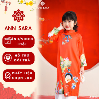 Áo Dài Cho Bé Gái Đi Chúc Tết ANN SARA AD31-AD32-AD33-AD34-AD35-AD36