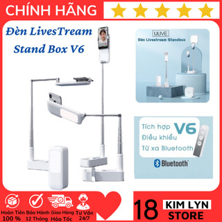 Đèn Livestream để bàn, gập gọn Stand Box V6  💥 Đèn quay tiktok Xoay 360 Độ  Có Điều Khiển Từ Xa - Bảo Hành 12 Tháng