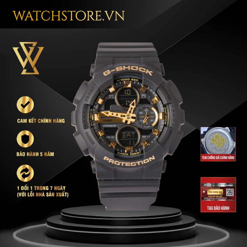 G-Shock WATCH STORE GMA-S140M-1ADR - Đồng Hồ - Điện Tử - Kính Khoáng - Size Mặt 46mm - Bảo Hành 5 Năm