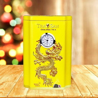 Trà Olong túi lọc Tra San 80g hộp thiếc đồng hồ