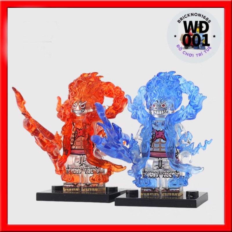 ( Đồ chơi lắp ráp) Minifigures Luffy Gear 5 hai màu tuỳ chọn Xanh và Đỏ kèm hộp xịn xò