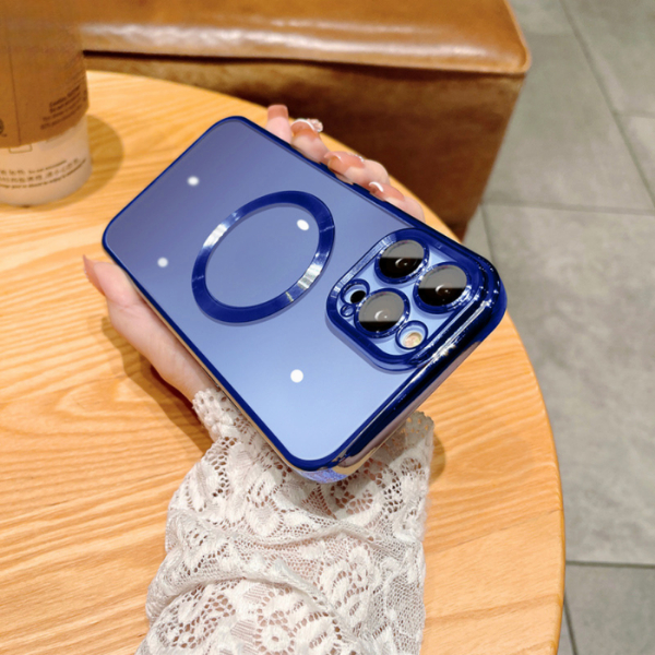 [11 12 13 ] Ốp Điện Thoại từ tính Silicon Trong Suốt KOLEAD P41 Có viền và Vòng Kim Loại Sang Trọng 14 15 Pro Max plus | BigBuy360 - bigbuy360.vn