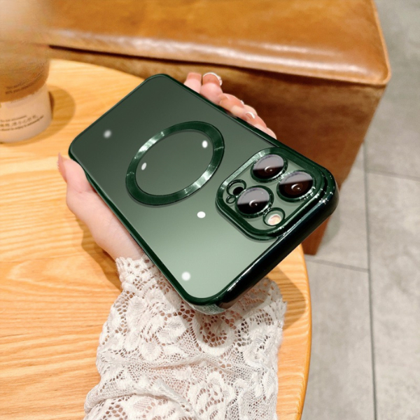 [11 12 13 ] Ốp Điện Thoại từ tính Silicon Trong Suốt KOLEAD P41 Có viền và Vòng Kim Loại Sang Trọng 14 15 Pro Max plus | BigBuy360 - bigbuy360.vn