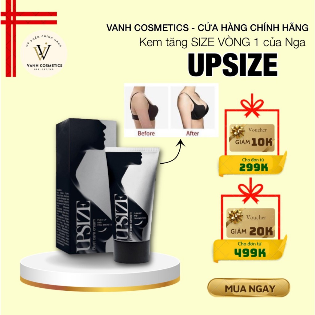 Kem Nở Ngực Upsize Nga, Tăng Size Vòng 1 Đầy Đặn, Căng Tròn-Tuýp 50ml
