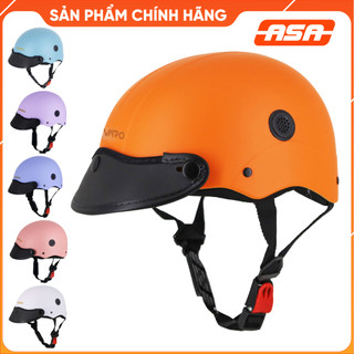 Mũ bảo hiểm nửa đầu VARO NS trơn nhiều màu, có thông gió cao cấp