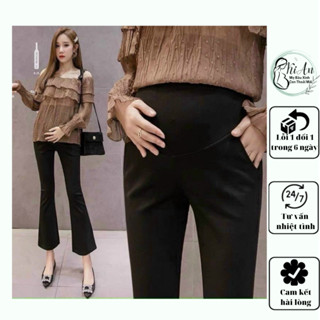 Quần Bầu ống loe Ki An☘️chất umi cao cấp k phải chất tuyết mưa rẻ tiền☘️quần bầu mặc đi làm đi chơi có chun chỉnh QB03