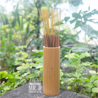 Ống đựng nhang bằng tre, hàng xuất khẩu rất đẹp, cao 22cm