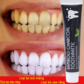 làm trắng răng kem đánh răng than tre loại bỏ vết ố vàng loại bỏ cao răng hôi miệng sạch răng làm mới hơi thở khử mùi