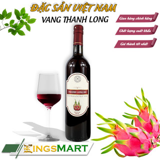 Vang Thanh Long Đỏ - Thương hiệu Tazon Hàm Đức - Đặc sản Bình Thuận - Chai 750ml - Kingsmart