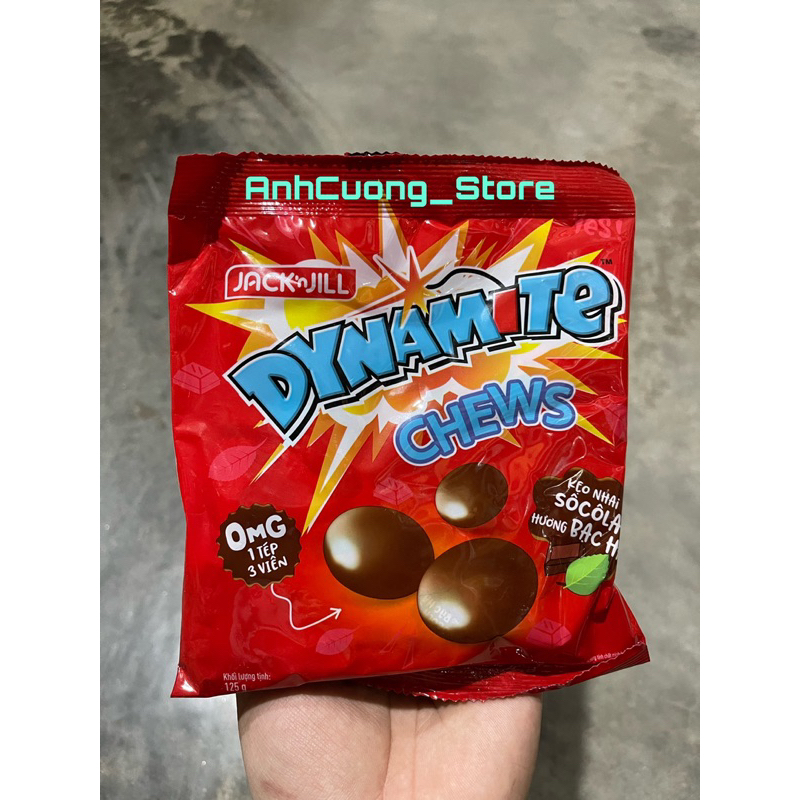Kẹo Dynamite chew socola hương bạc hà 1 gói 125g-