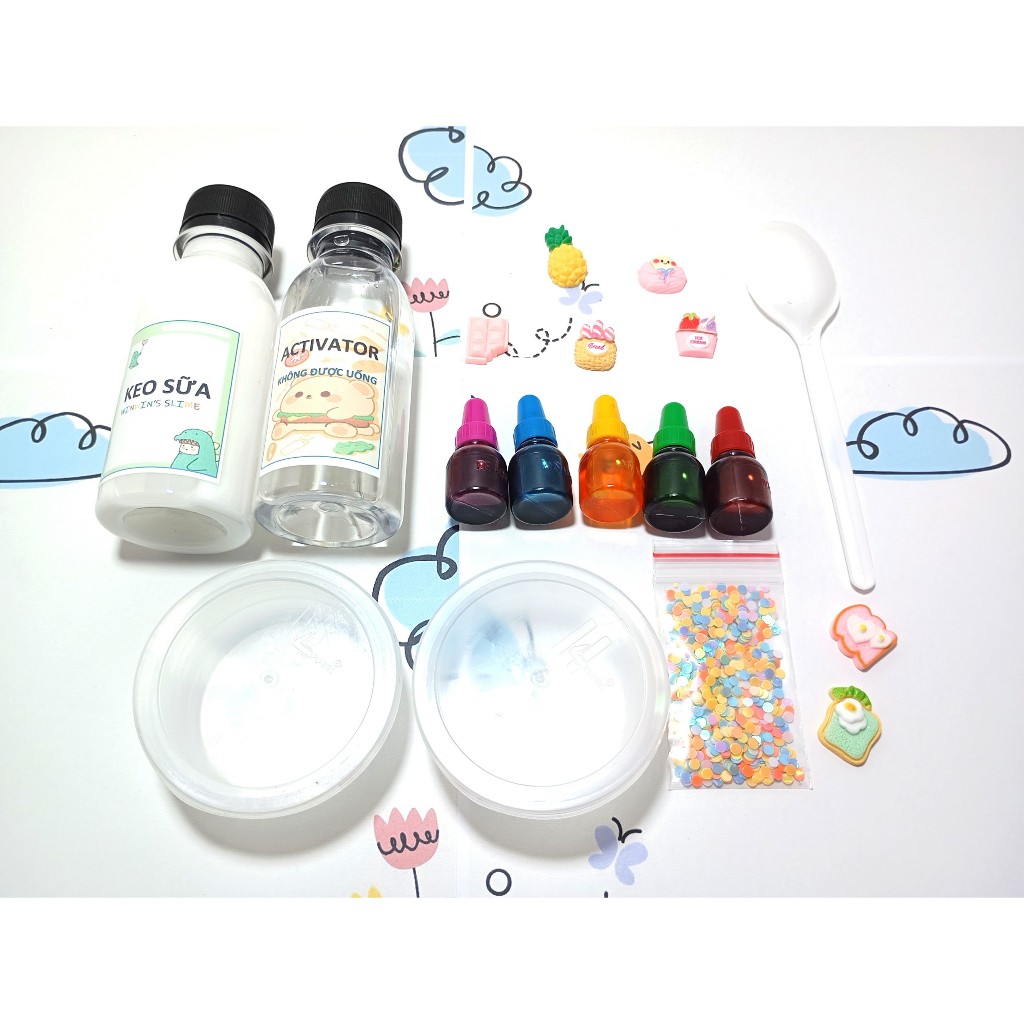 [16] KIT LÀM SLIME BASIC - BỘ DỤNG CỤ LÀM SLIME CƠ BẢN NHẤT