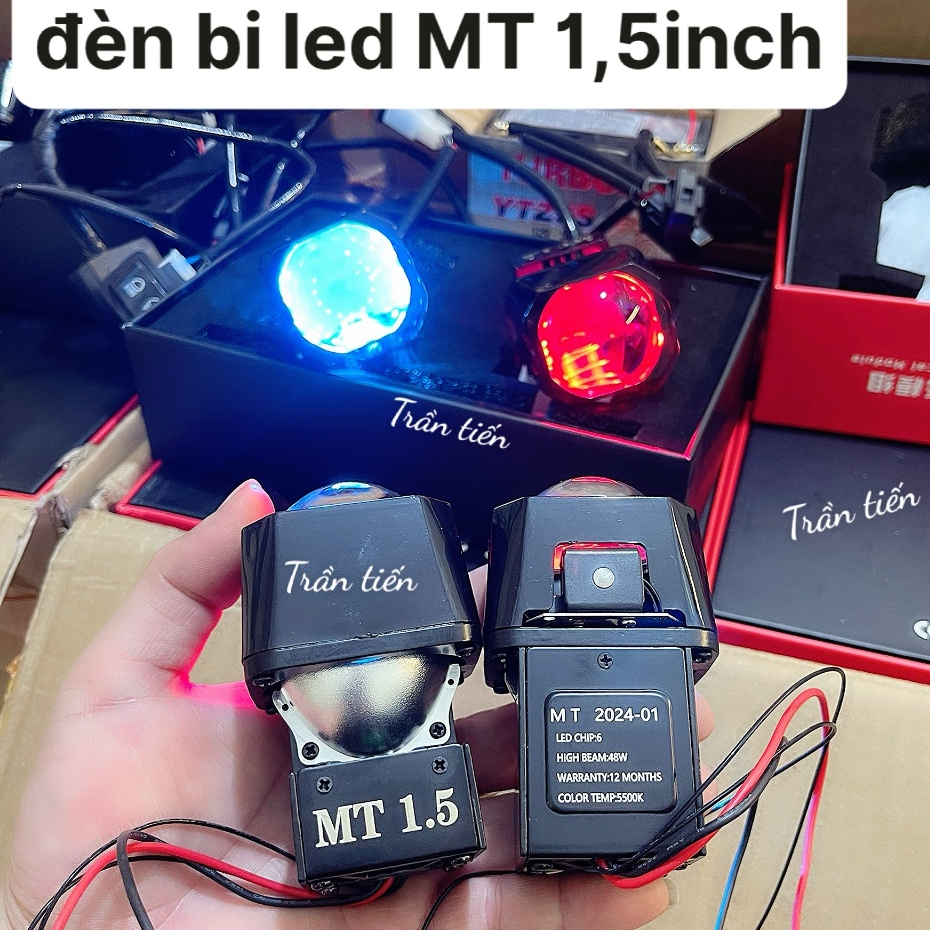 Đèn bi led mini MT -Bi 1.5 48W cắt sáng chống chói lắp Ô tô xe máy