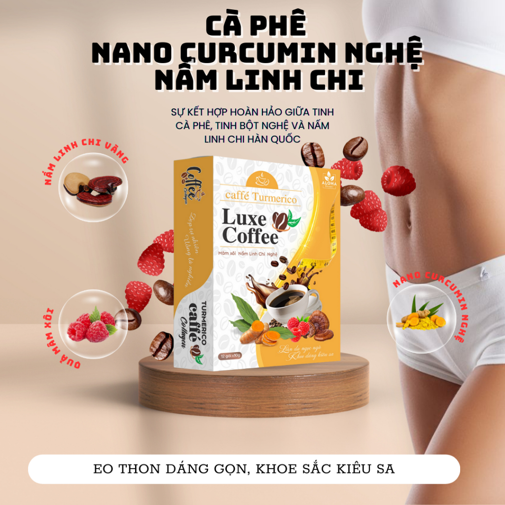 Cà phê giảm cân Luxe Coffee, cà phê nghệ giảm cân cấp tốc