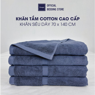 Khăn tắm Cotton xuất Hàn cao cấp Changmi Bedding 70x140cm (Xanh Navy). Khăn mềm mại, thấm hút tốt
