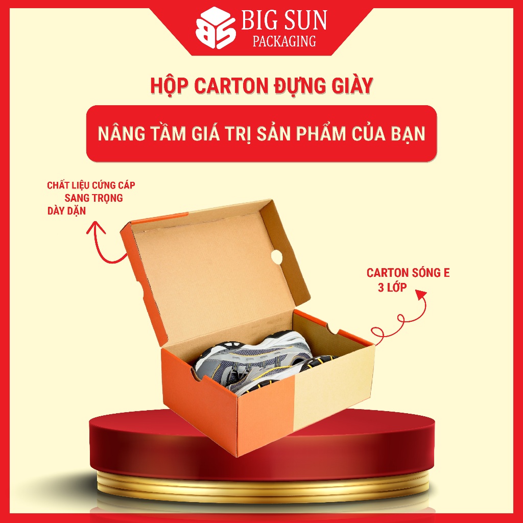 Hộp đựng giày ⚡ RẺ NHẤT ⚡ Hộp đựng giày chất liệu cứng cáp, dày dặn giá cực tốt cho các shop bán giày
