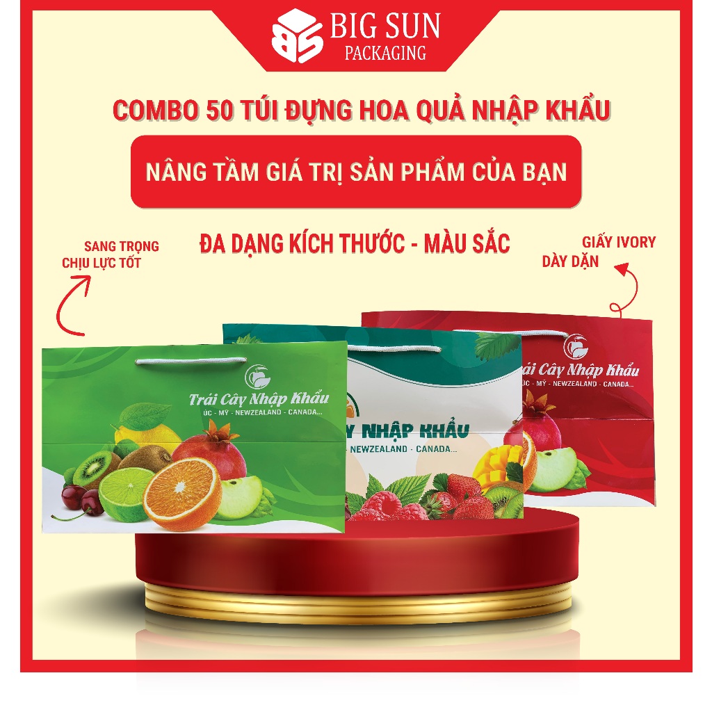 COMBO 50 Túi đựng hoa quả trái cây