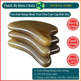 Massage Mặt Guasha Chuyên Dụng Bằng Sừng Cạo Gió Đa Năng Tim Sừng Dụng Cụ Diện Chẩn