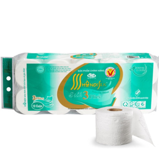 Giấy vệ sinh Hà Nội bịch 10 cuộn giấy không lõi mềm mịn siêu dai hàng chuẩn