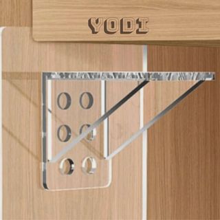 Miếng Dán Chốt Đỡ Kệ Đơn Cao Cấp Chữ L, Giá Chốt đỡ Kệ 1 Chấu Trong Suốt Chữ L