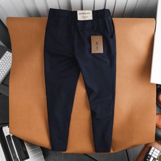 Quần Dài Tây Âu Nam BURBERRY LOGO TÚI VIỀN DÂY Ống Dài Dáng Ôm Chất Co Giãn Dễ Chịu Chống Nhăn Hàng Xuất Xịn Cực Sang