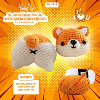 [DIY] Set nguyên liệu móc Len Thú bông cầm tay, tặng chart móc len và video hướng dẫn cho người mới bắt đầu học móc