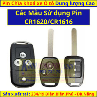 Pin Chìa Khoá xe Honda Civic, City, Accord, CRV, HRV 2032 1620 1616