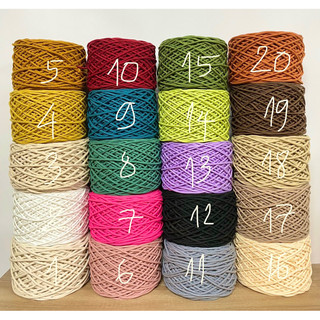 1kg 260met Sợi dệt 2.8mm làm túi xách có 20 màu được đánh số thứ tự, sẵn kho, macrame, sợi cotton, dây thừng, handmade