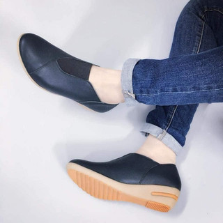 Giày lười đế xuồng đen, kem (35-40)