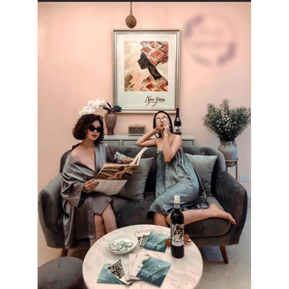 Áo choàng phi lụa (mặc nhà, spa...)