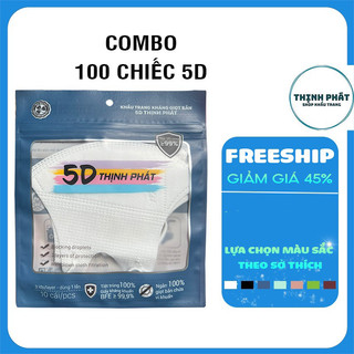 Khẩu trang y tế 5d thịnh phát sỉ 100 cái