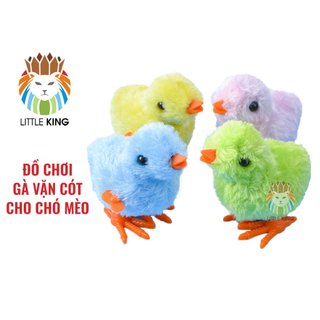 Đồ chơi cho chó mèo Gà vặn cót, Đồ chơi gà con vặn dây cót cho thú cưng Little King pet shop