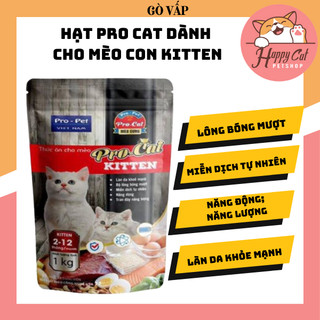 Hạt procat kitten túi 1kg thức ăn hạt cho meò con - happy cat hcm