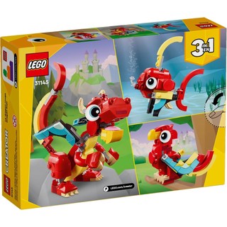 LEGO 31145 Creator - Rồng đỏ may mắn (Rồng / Vẹt / Cá)