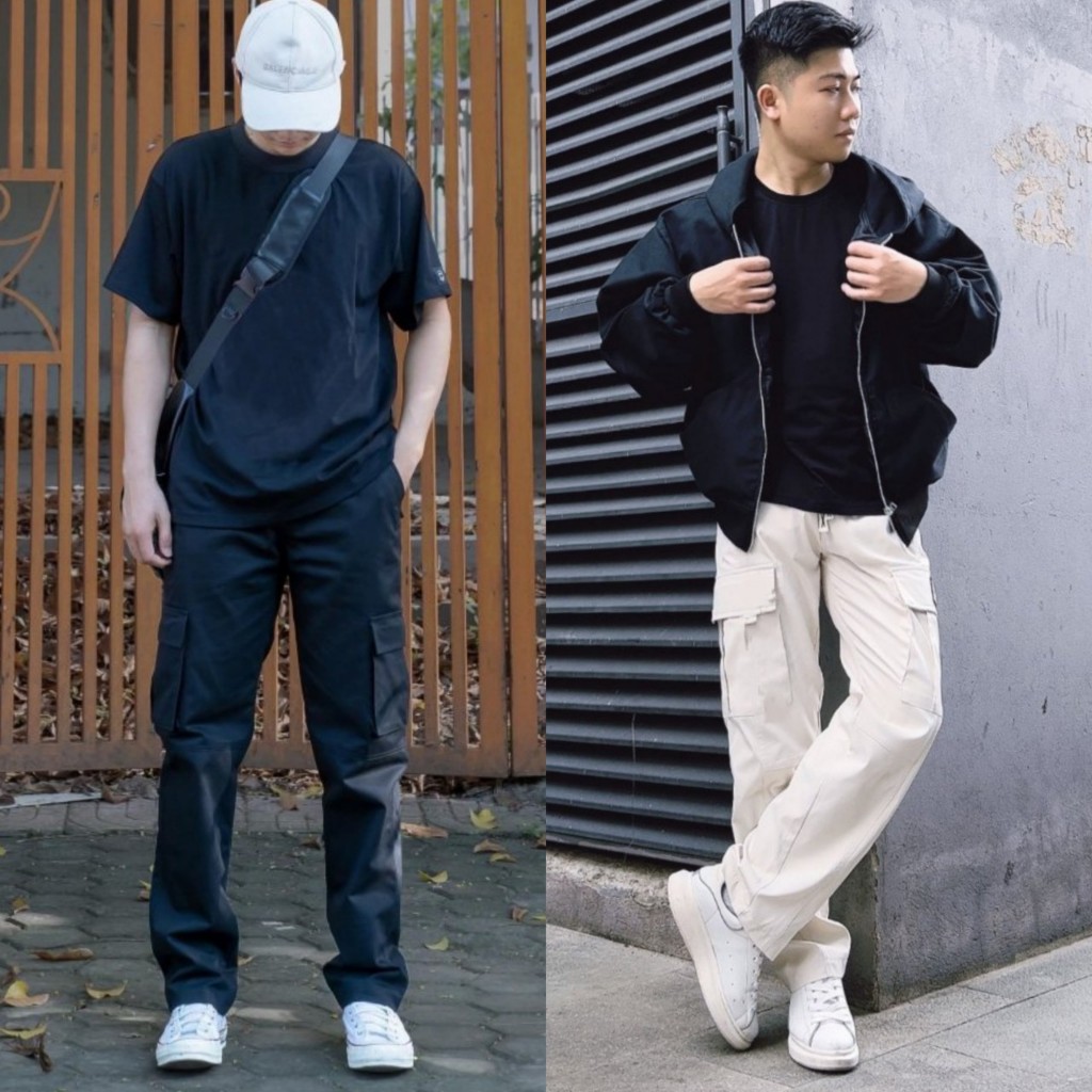 Quần Jogger Nam Túi Hộp Dây Rút Gấu Cạp Chun Vải Kaki Mềm Kiểu Hàn Quốc Quần ống Suông Nam Dáng Dài Rộng thể thao